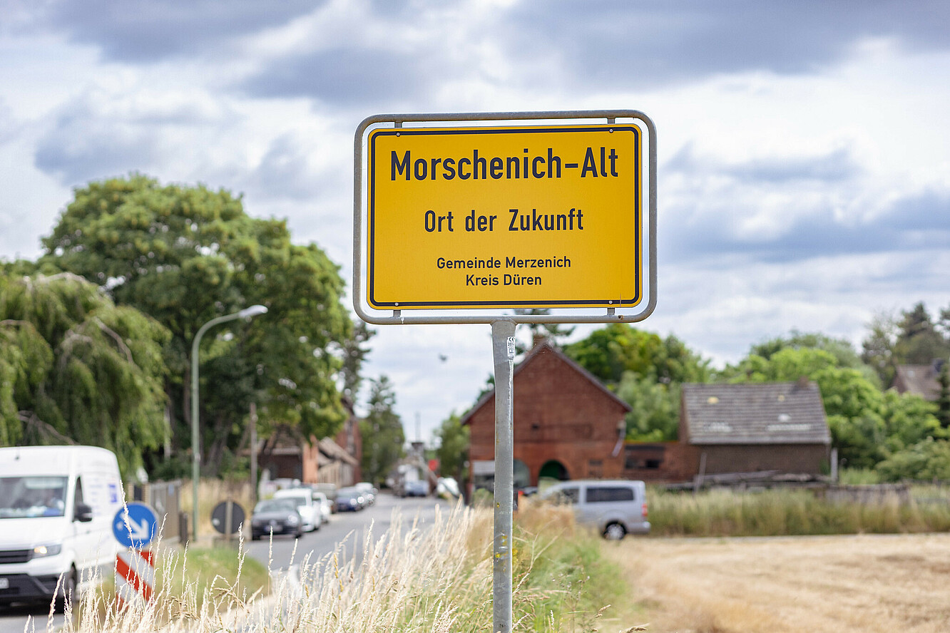 Ortseingangsschild in Morschenich